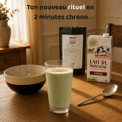 Matcha latte choco-noisette